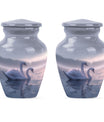 Dual Swan Cremation Urn For Human Ashes For Men and Women