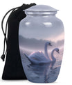 Dual Swan Cremation Urn For Human Ashes For Men and Women