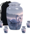 Dual Swan Cremation Urn For Human Ashes For Men and Women