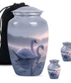 Dual Swan Cremation Urn For Human Ashes For Men and Women
