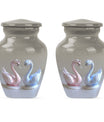 Duo Swan Keepsake Cremation Urn For Human Ashes - Mini Urns For Ashes