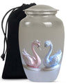 Duo Swan Keepsake Cremation Urn For Human Ashes - Mini Urns For Ashes