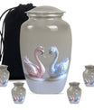 Duo Swan Keepsake Cremation Urn For Human Ashes - Mini Urns For Ashes