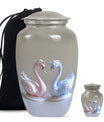 Duo Swan Keepsake Cremation Urn For Human Ashes - Mini Urns For Ashes
