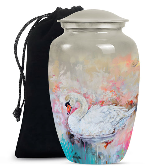 Beautiful Swan Urn for Human Ashes - Cremations Urns For Adults