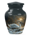 Golden Swan Funeral Urn for Human Ashes - Cremation Urn For Adults