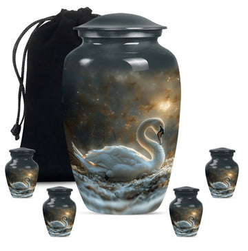 Large Urn With 4 Keepsake Urn