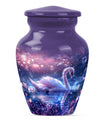Purple Swan Cremation Urn for Human Ashes - Large Urns For Female & Male