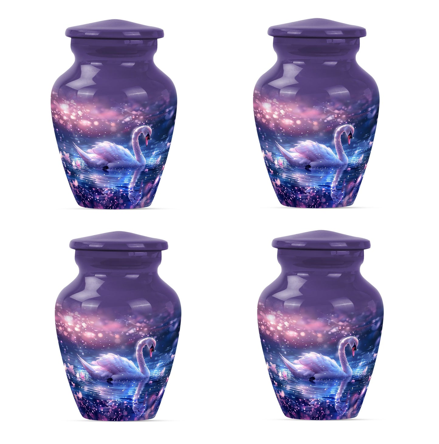 Purple Personalized Bird Cremation Urn for Human Ashes - 10-inch, 200 cu in - Yatskia