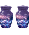 Purple Swan Cremation Urn for Human Ashes - Large Urns For Female & Male