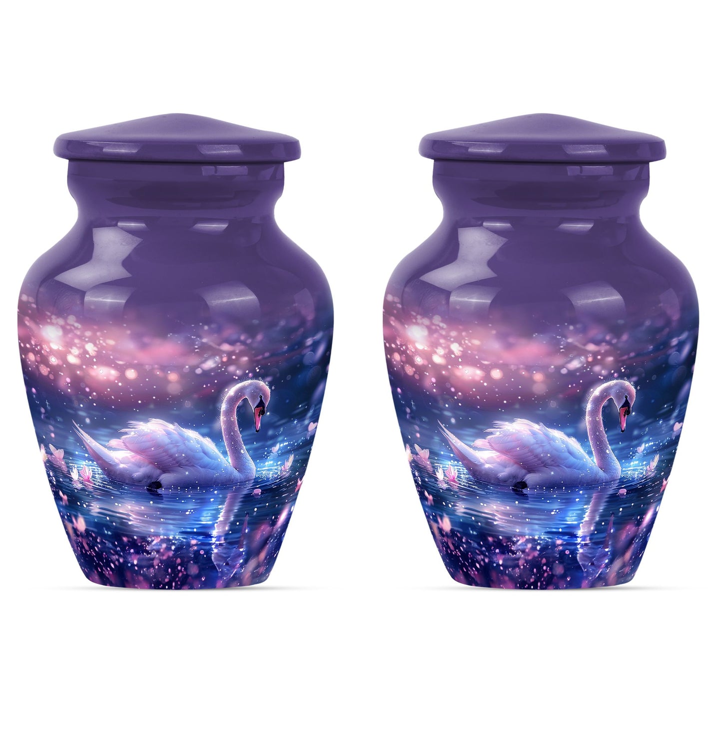Purple Personalized Bird Cremation Urn for Human Ashes - 10-inch, 200 cu in - Yatskia