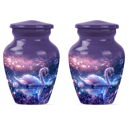 Purple Personalized Bird Cremation Urn for Human Ashes - 10-inch, 200 cu in - Yatskia