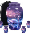 Purple Swan Cremation Urn for Human Ashes - Large Urns For Female & Male