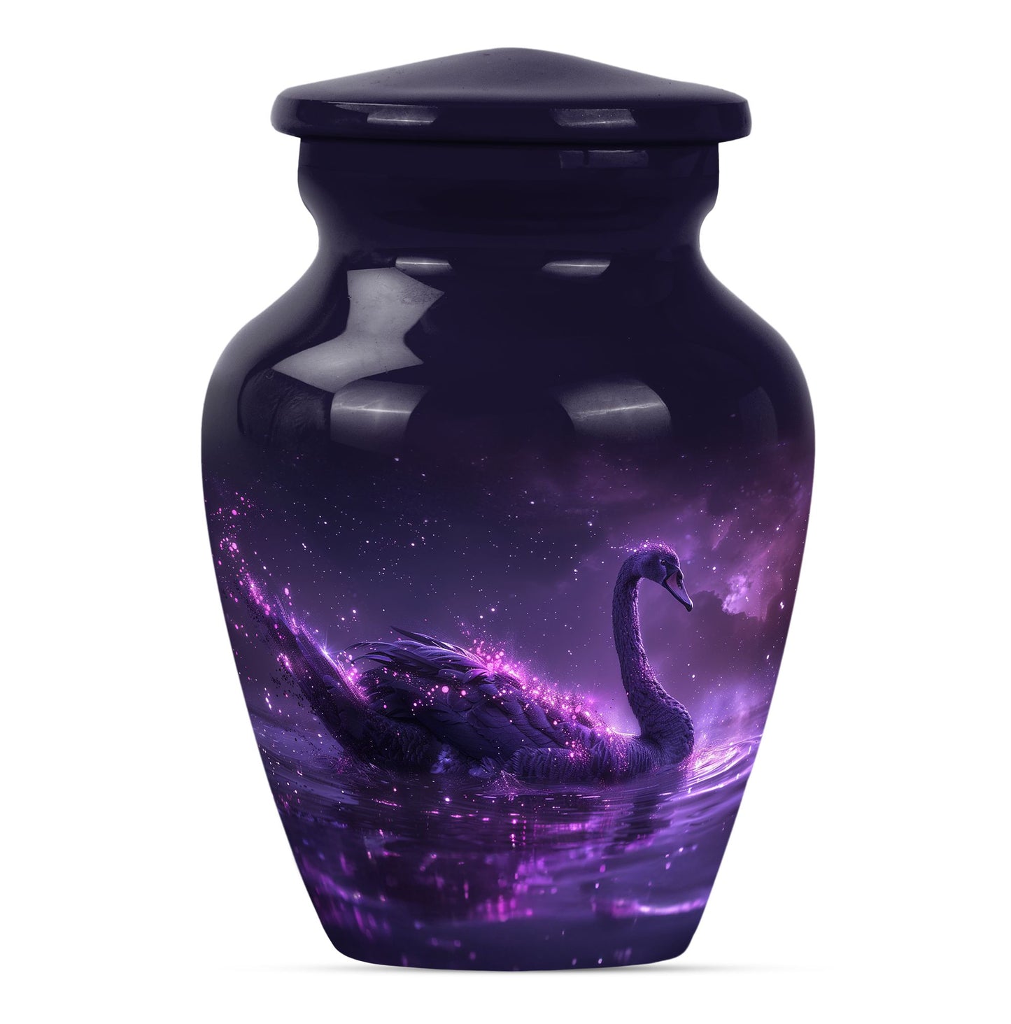 Purple Personalized Bird Cremation Urn for Human Ashes - 10-inch, 200 cu in - Yatskia