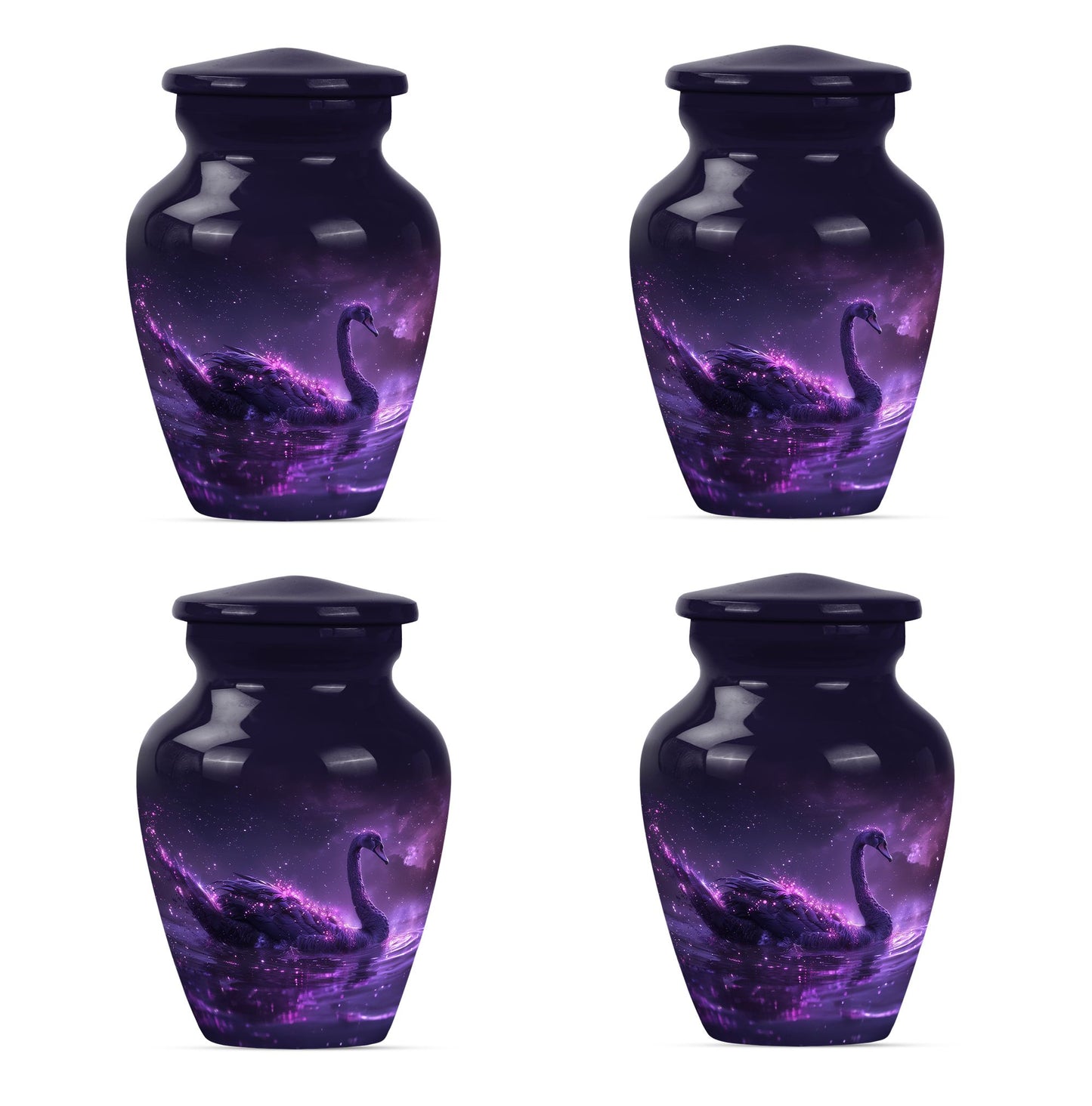 Purple Personalized Bird Cremation Urn for Human Ashes - 10-inch, 200 cu in - Yatskia
