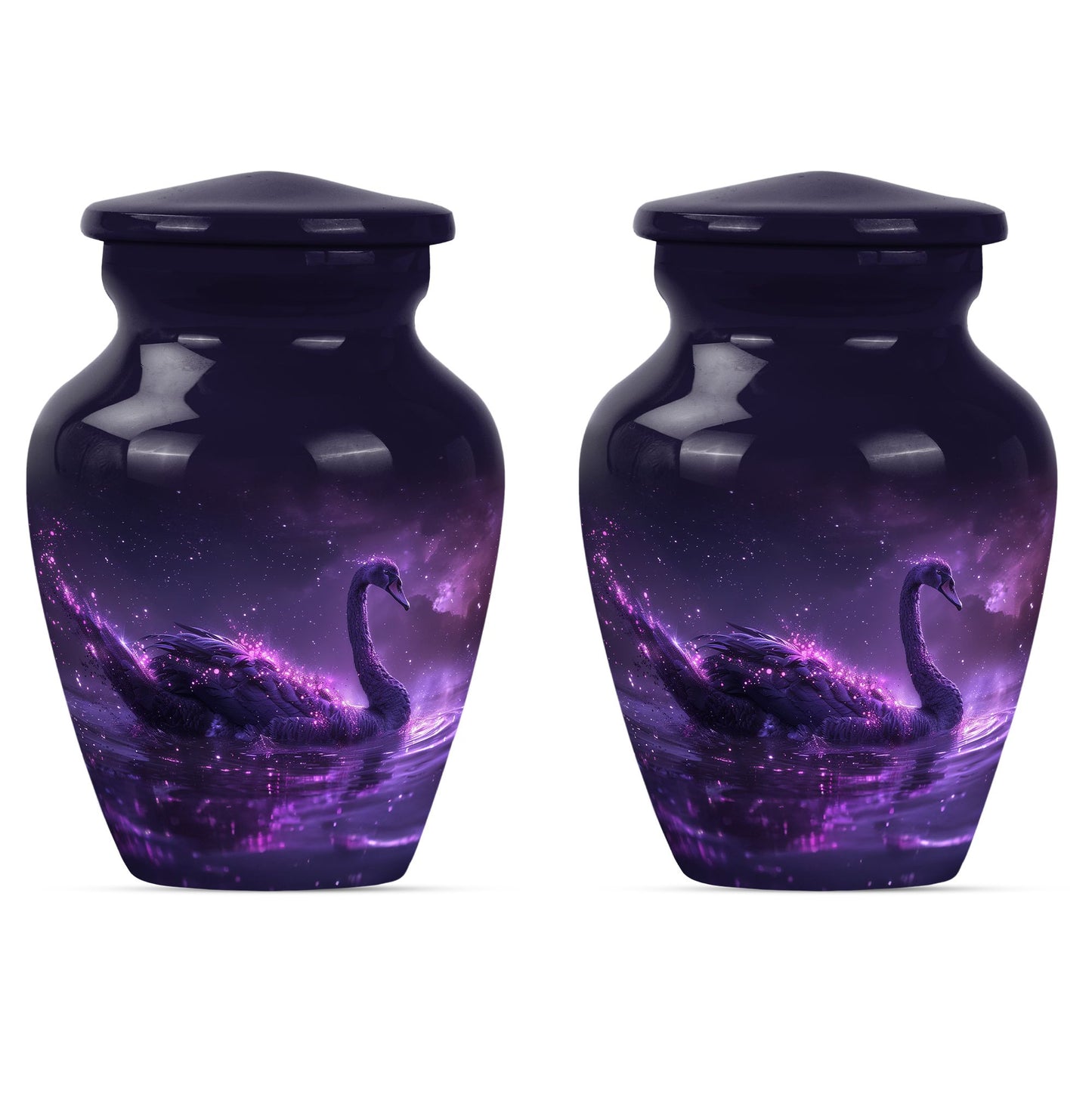 Purple Personalized Bird Cremation Urn for Human Ashes - 10-inch, 200 cu in - Yatskia