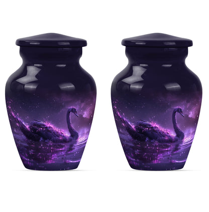 Purple Personalized Bird Cremation Urn for Human Ashes - 10-inch, 200 cu in - Yatskia