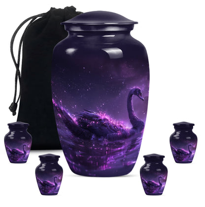 Purple Personalized Bird Cremation Urn for Human Ashes - 10-inch, 200 cu in - Yatskia