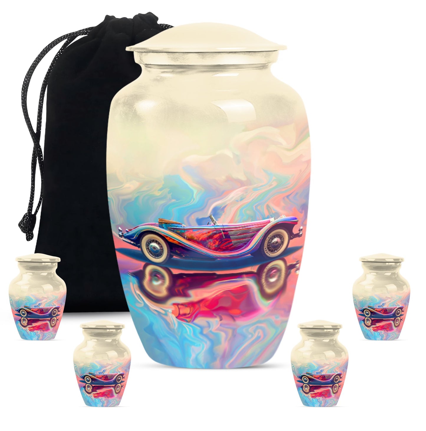 Personalized Car Cremation Urn for Human Ashes - 10-inch, 200 cu in - Yatskia