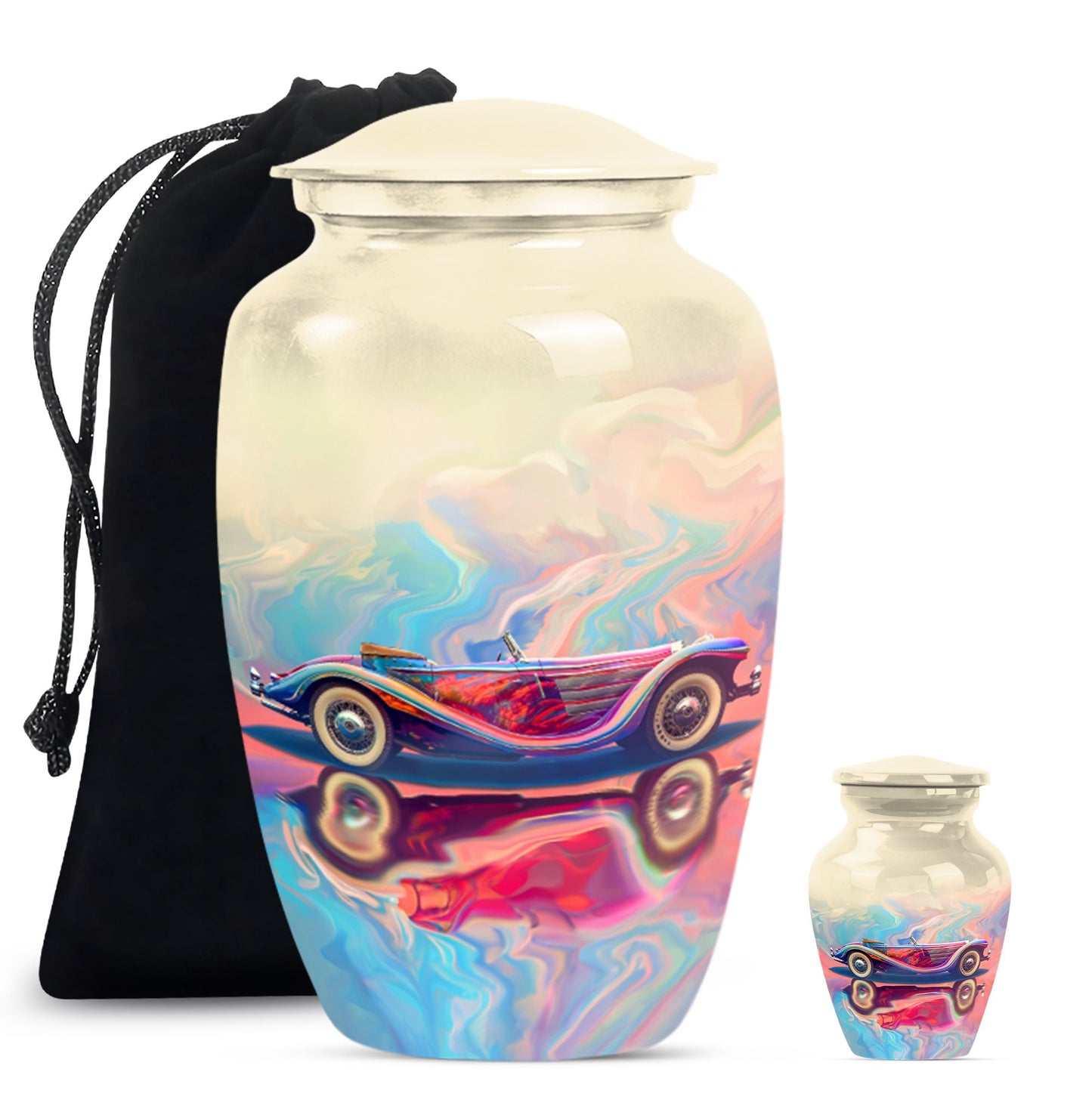 Personalized Car Cremation Urn for Human Ashes - 10-inch, 200 cu in - Yatskia