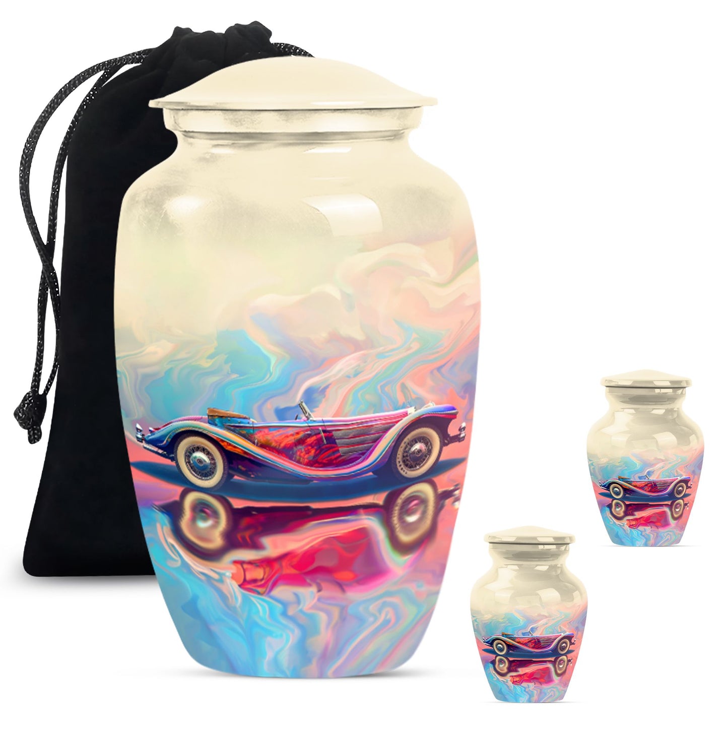 Personalized Car Cremation Urn for Human Ashes - 10-inch, 200 cu in - Yatskia