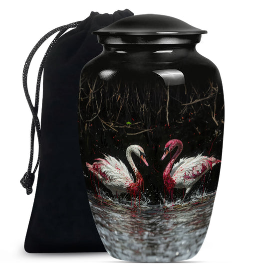 Swan Pair Cremation Urns For Human Ashes - Funeral Urns For Adult