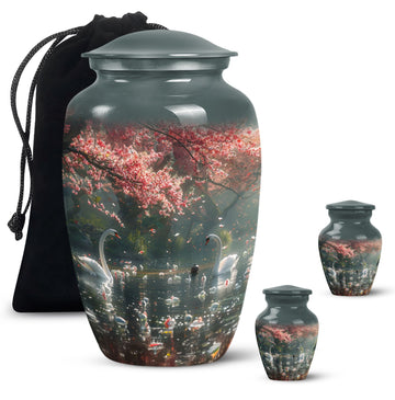 Large Urn With 2 Keepsake Urn