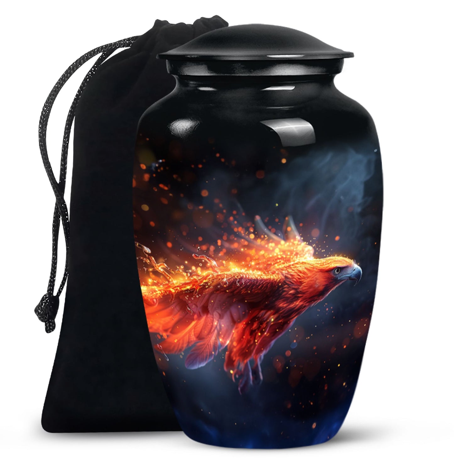 Personalized Eagle Cremation Urn for Men - 10-inch, 200 cu in - Yatskia