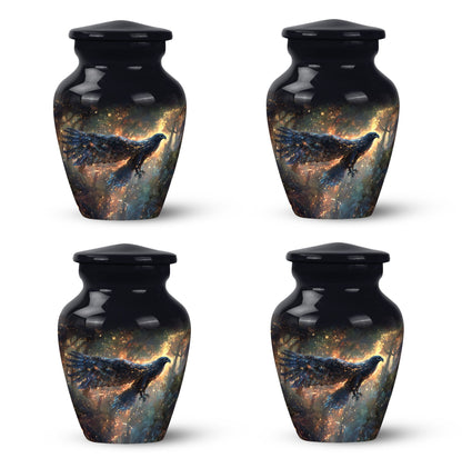 Black Personalized Eagle Cremation Urn for Adults - 10-inch, 200 cu in - Yatskia