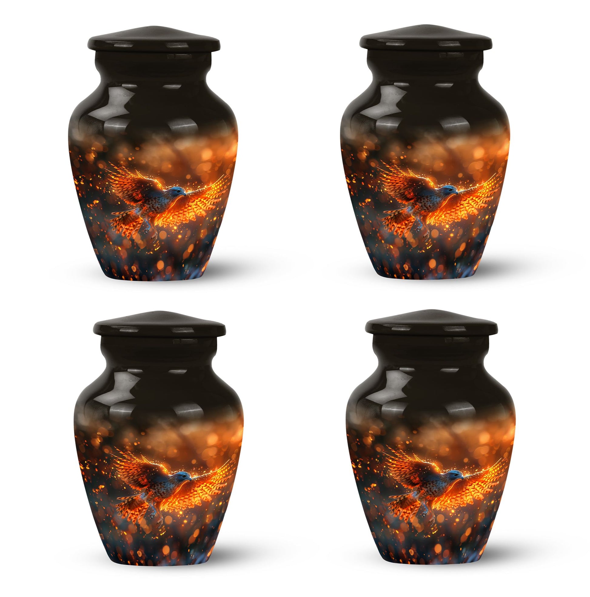 Elegant Phoenix Bird Cremation Urn - Unique Memorial Keepsake for Ashes