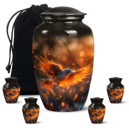 Personalized Bird Keepsake Urn for Human Ashes - 10-inch, 200 cu in - Yatskia