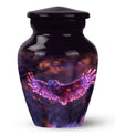Purple Owl Cremation Urn for Human Ashes - Memorial Urn for Burial