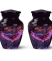 Purple Owl Cremation Urn for Human Ashes - Memorial Urn for Burial