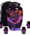 Purple Owl Cremation Urn for Human Ashes - Memorial Urn for Burial