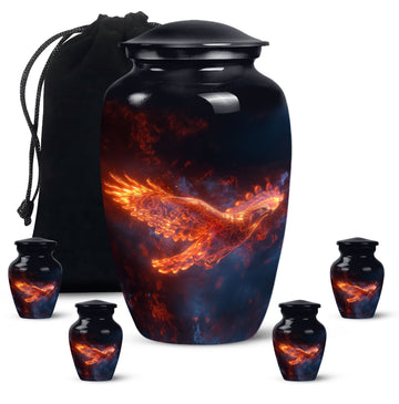 Large Urn With 4 Keepsake Urn