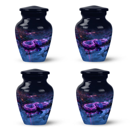 Purple Personalized Snake Cremation Urn for Adults - 10-inch, 200 cu in - Yatskia