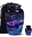 Purple Snake Cremation Urns For Human Ashes - Memorial Urn for Adults