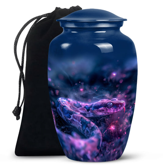 Mystic Blue Snake Cremation Urns For Human Ashes - Funeral Urns For Ashes
