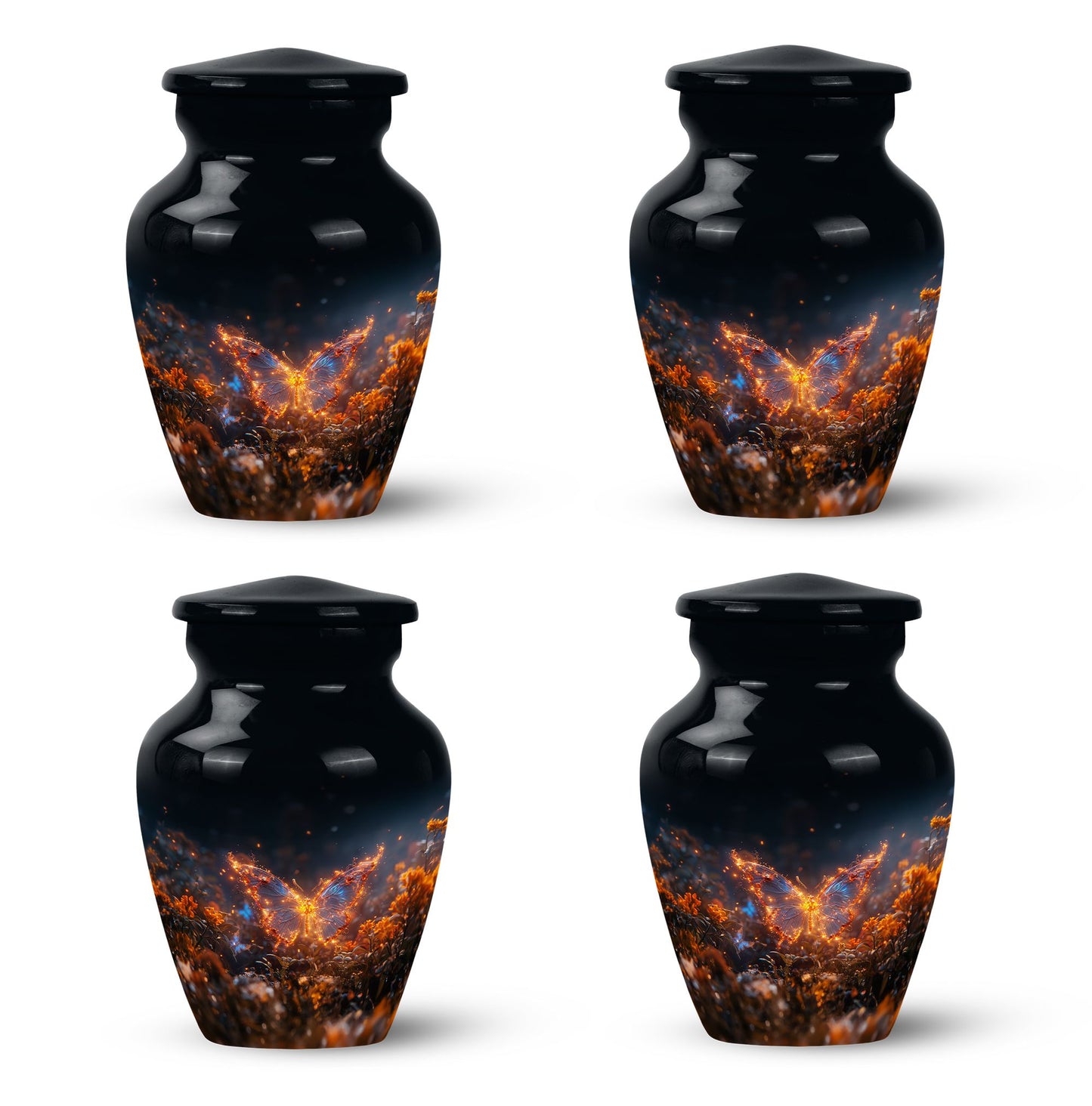 Personalized Butterfly Cremation Urn for Mom - 10-inch, 200 cu in - Yatskia