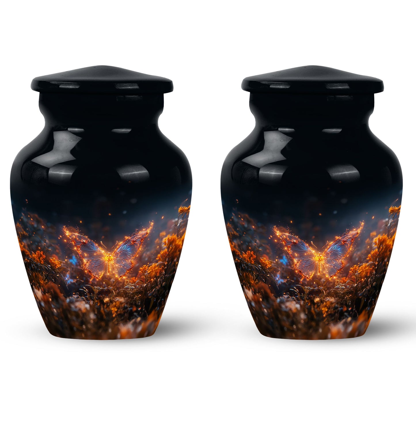 Personalized Butterfly Cremation Urn for Mom - 10-inch, 200 cu in - Yatskia