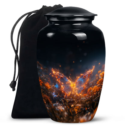 Personalized Butterfly Cremation Urn for Mom - 10-inch, 200 cu in - Yatskia