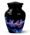 Neon Butterfly Nebula Black Urns - Butterfly Urns For Memorial