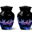 Neon Butterfly Nebula Black Urns - Butterfly Urns For Memorial