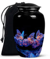 Neon Butterfly Nebula Black Urns - Butterfly Urns For Memorial