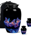 Neon Butterfly Nebula Black Urns - Butterfly Urns For Memorial