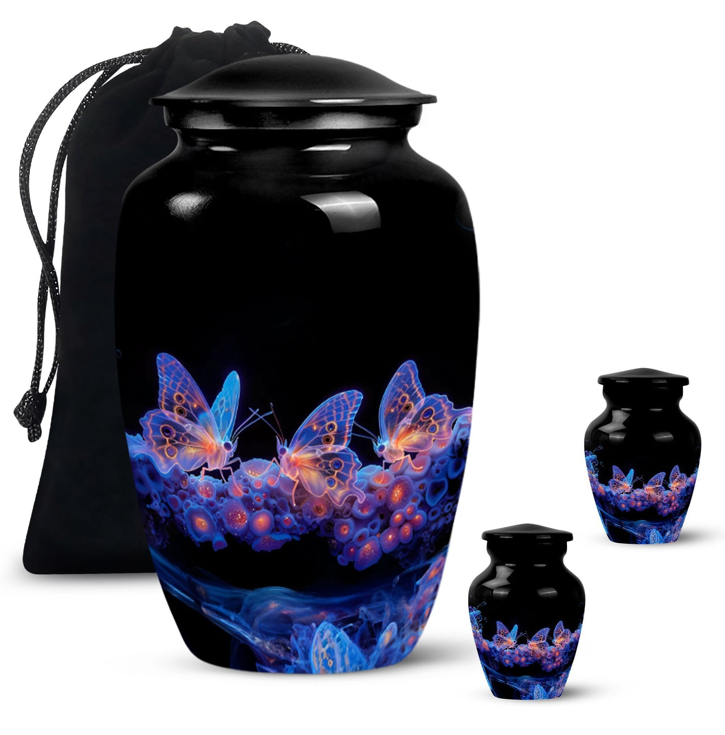 Personalized Butterfly Cremation Urn for Human Ashes - 10-inch, 200 cu in - Yatskia