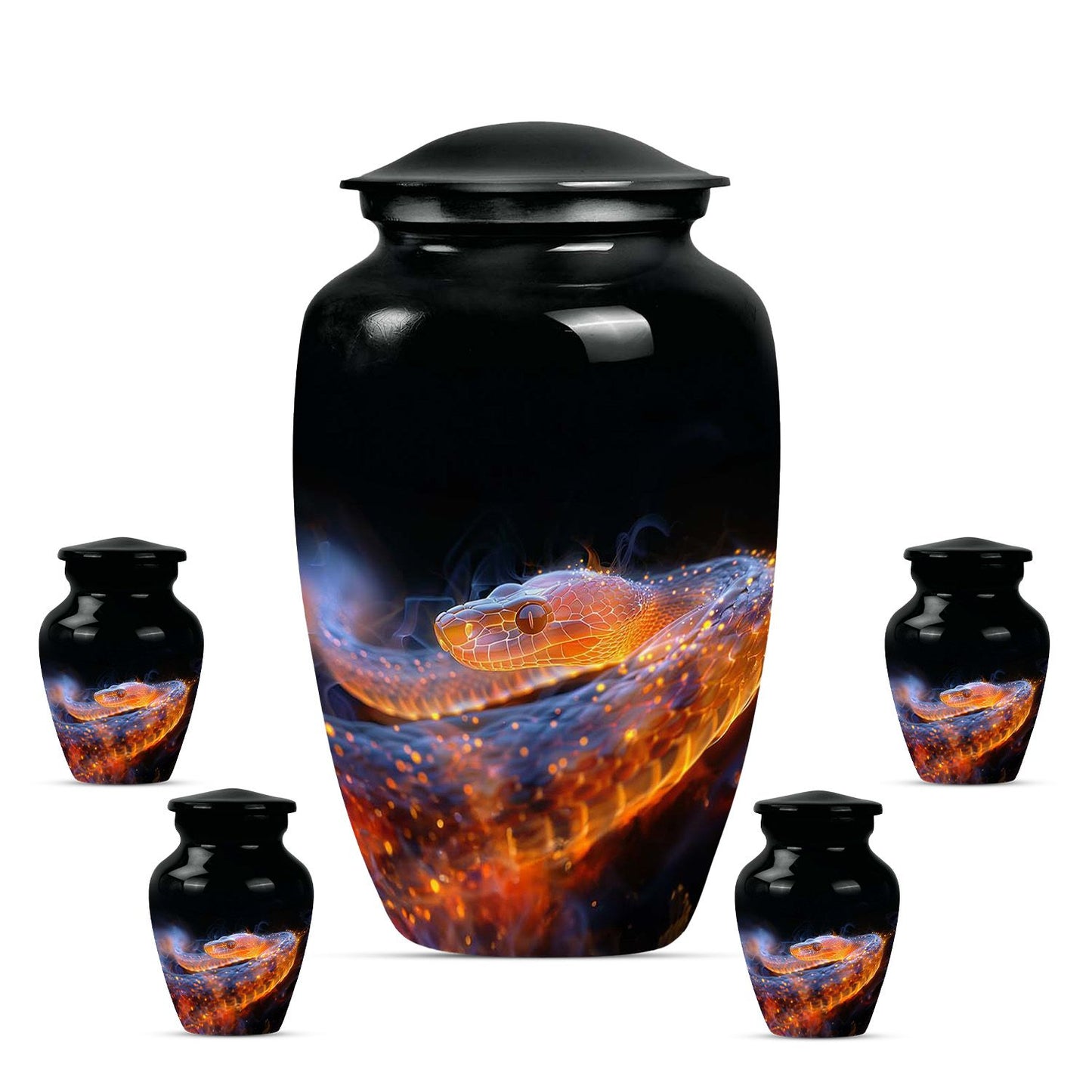 Personalized Snake Cremation Urn for Adult - 10-inch, 200 cu in - Yatskia
