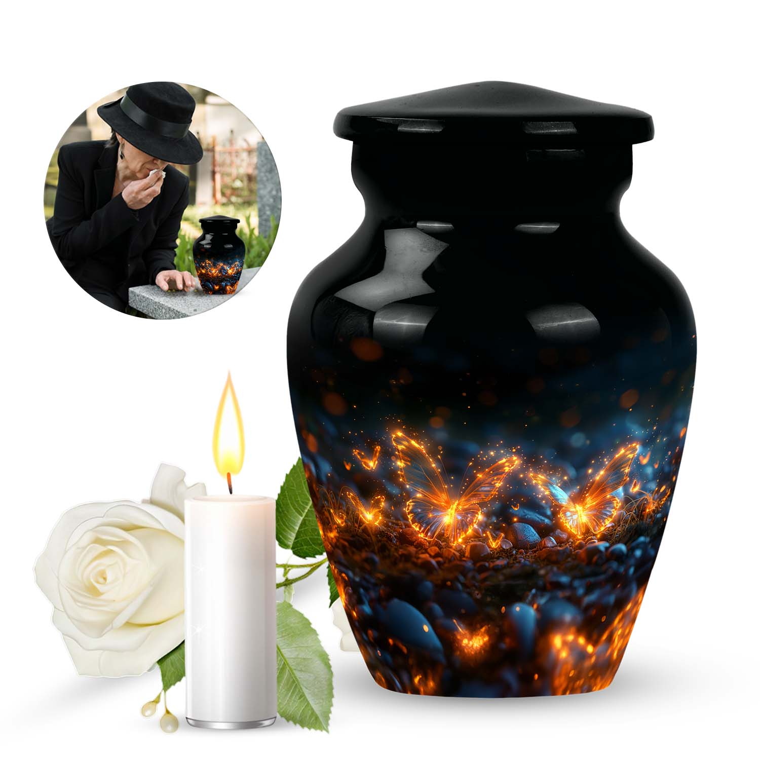 Beautiful Butterfly Funeral Urns For Adult - Cremation Urns For Human