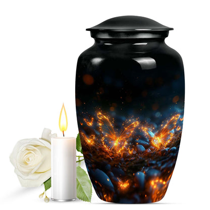 Personalized Butterfly Cremation Urn for Adult - 10-inch, 200 cu in - Yatskia