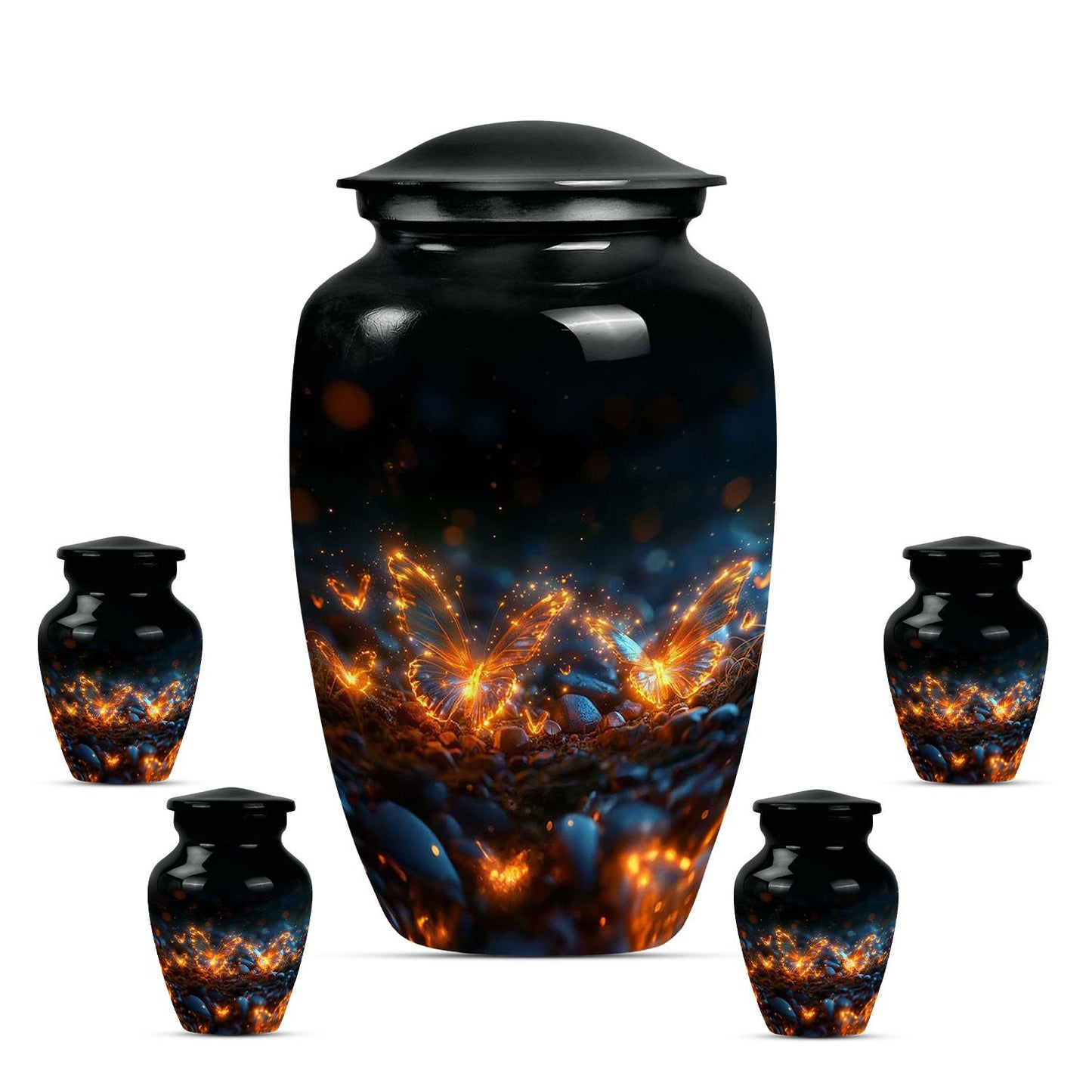 Personalized Butterfly Cremation Urn for Adult - 10-inch, 200 cu in - Yatskia
